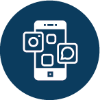 Icône de séléction Social Media Management